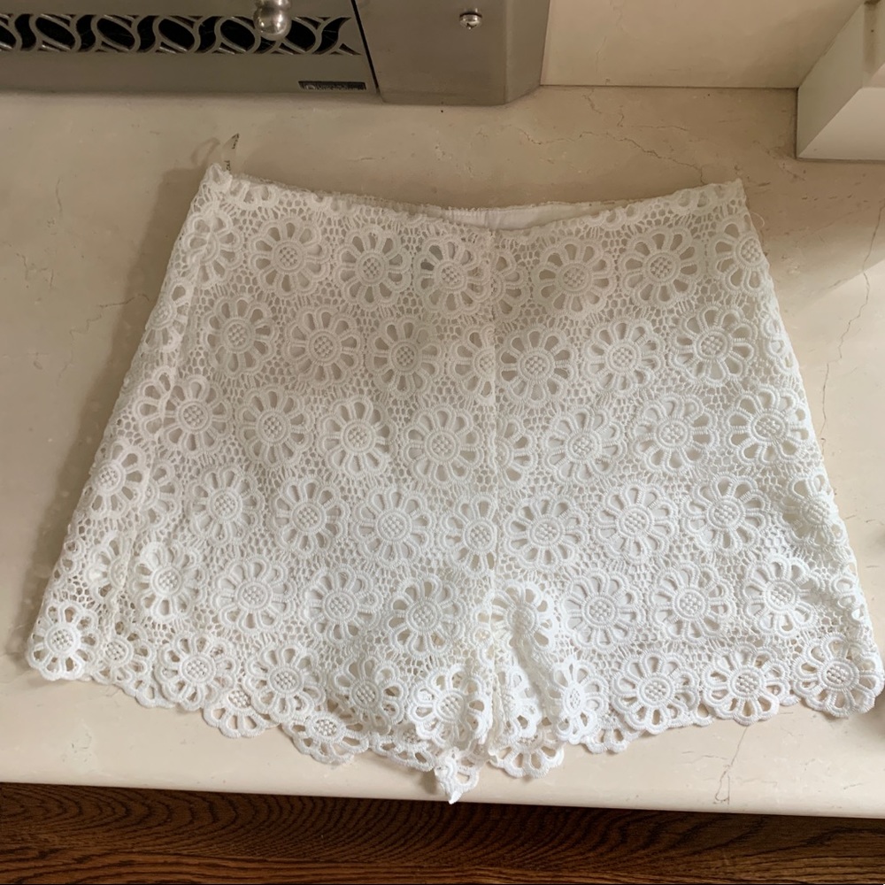 Lucy Paris eyelet, crocheted shorts